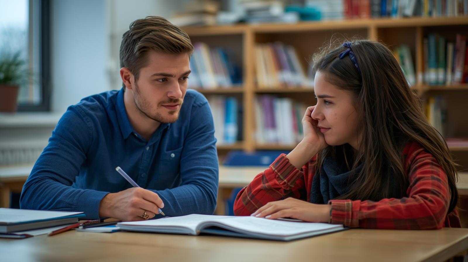 Chem tutor A Wellesley student works with a chemistry tutor