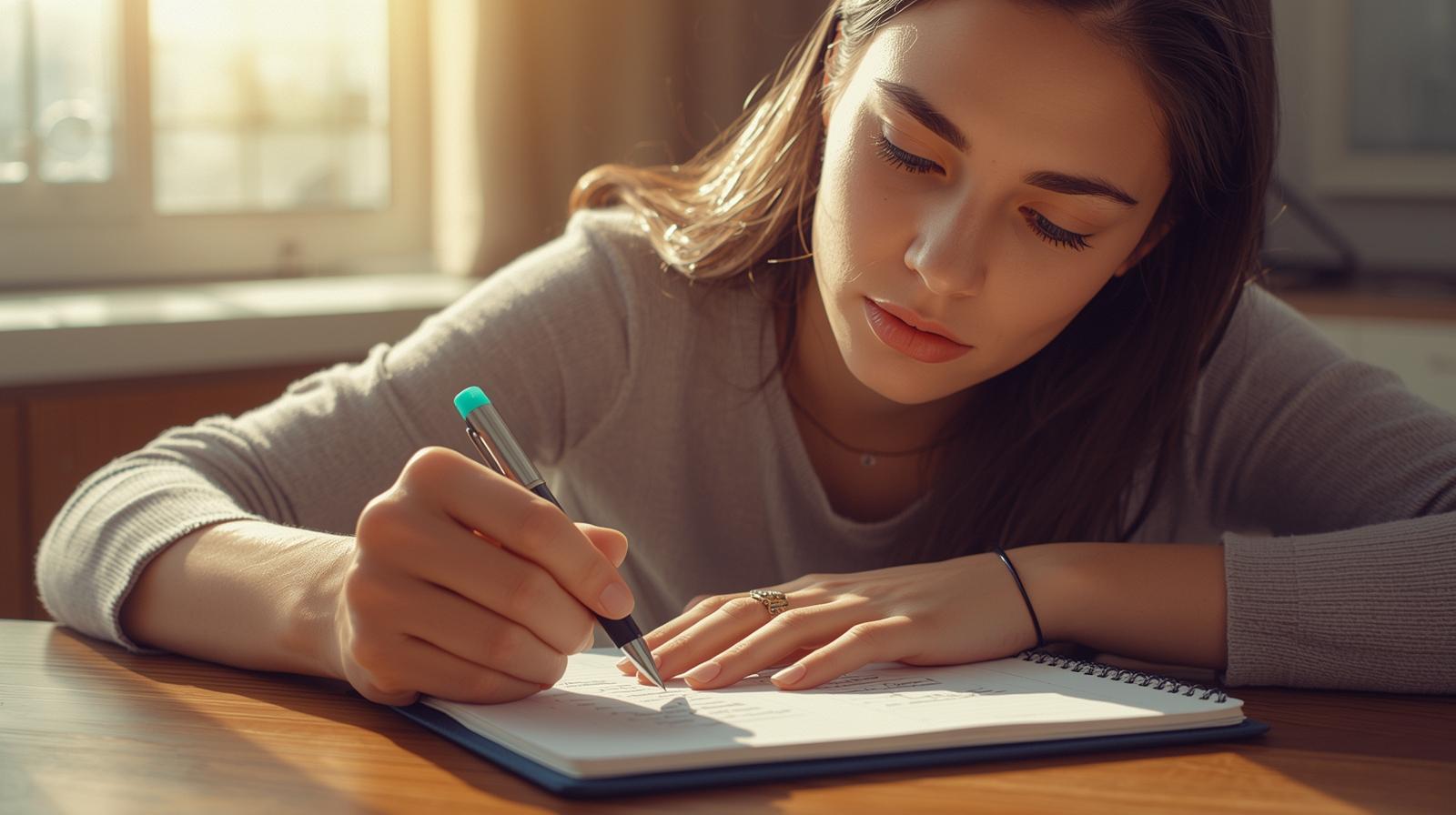 A Wellesley student making a list of colleges she would like to go to based on our expert guidance